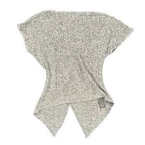 Zara Knit Marled Gray Asymmetrical open back top Small